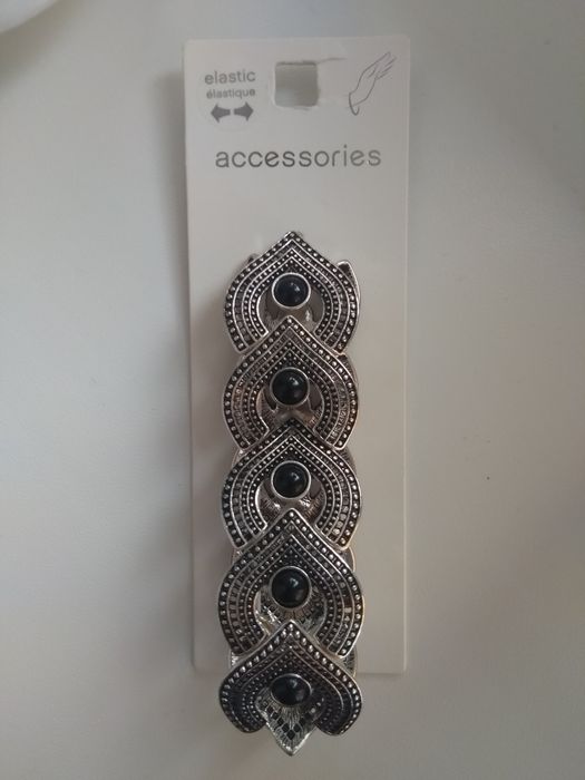 Браслет на руку, жіночий, срібний, біжутерія, еластичний