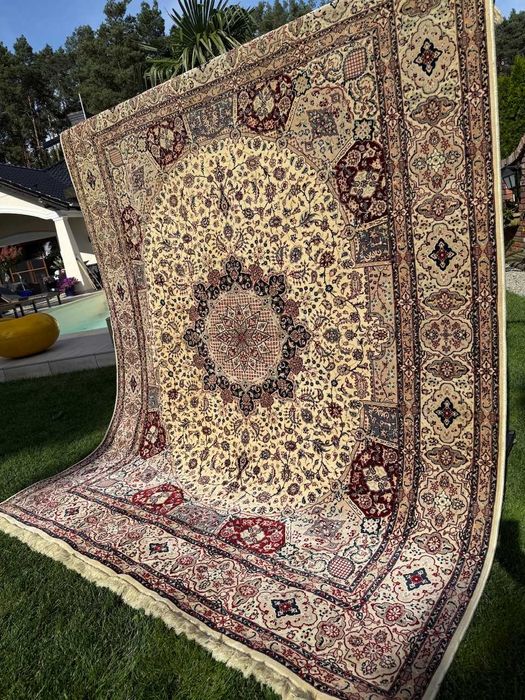 Dywan kaszmirowy r.tkany perski Iran Nain z jedwabiem 310x250 gal45tyś