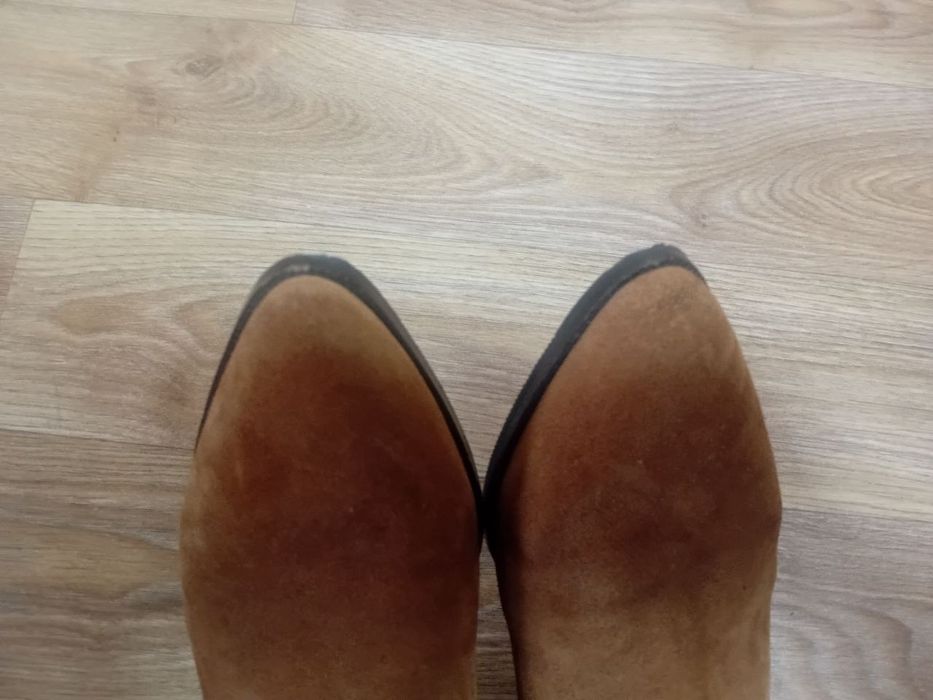 Чоботи казаки ковбойки замша