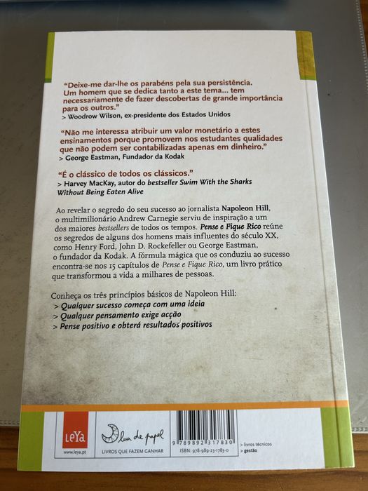 Livro Pense e Fique Rico novo