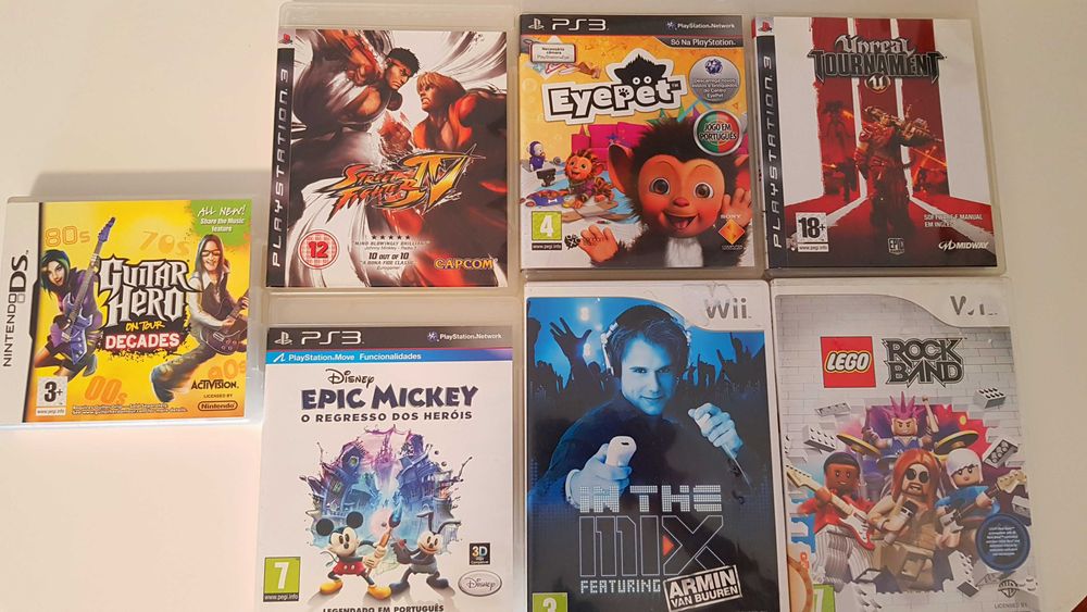 Vendo jogos Ps3, DS, Wii, volante e pedais da logic3 da ps3