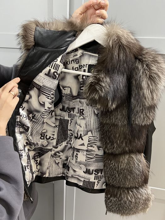 Жилетка хутряна S (чорнобурка)