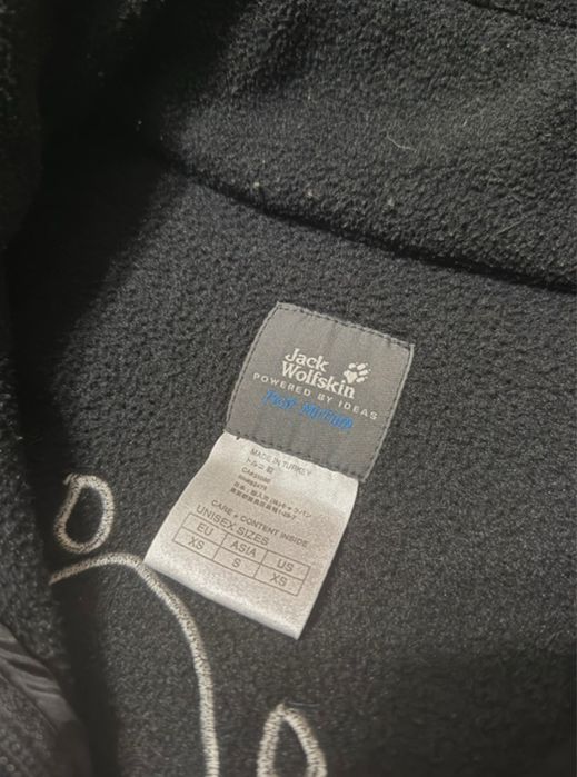 Jack Wolfskin Sweter Polar Czarny Ciepły Rozpinany