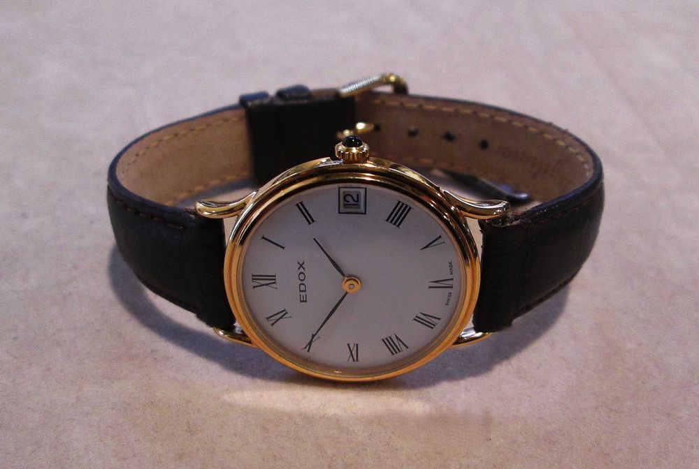1980 Antigo Relógio de Pulso EDOX c/ Mov. Mecânico - NOVO Stock Antigo