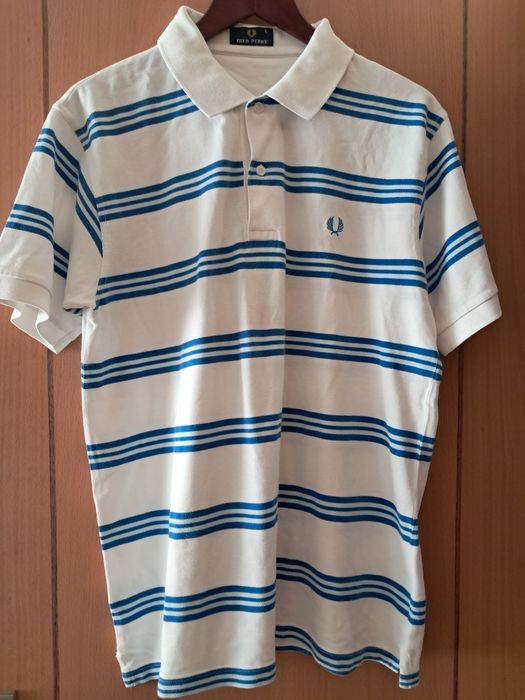 Pólo branca e azul Fred Perry L
