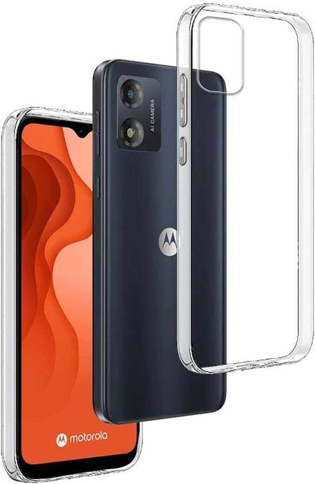 Etui transparentne do Motorola Moto E13 + Szkło Hartowane