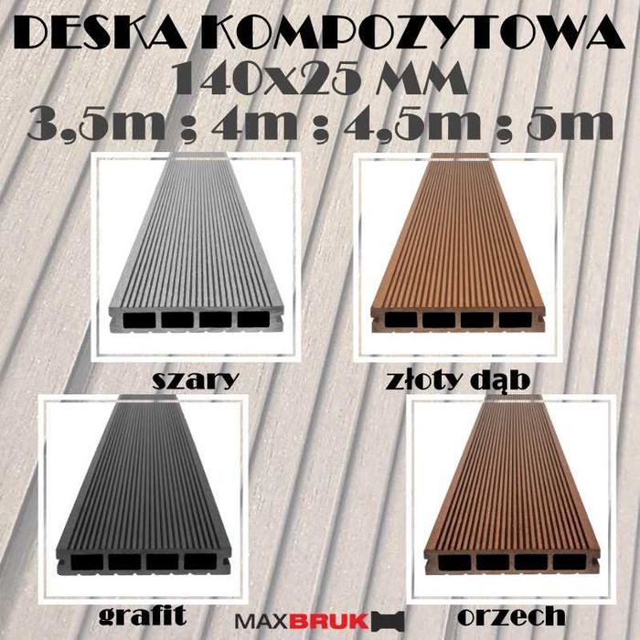 Deski kompozytowe 3,5m, 4m, 4,5m, 5m  WYPRZEDAŻ  - 10%