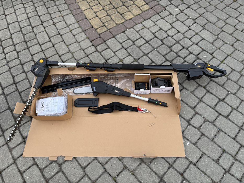(Nożyce do żywopłotu )Sekator + pilarka  aku Alpina