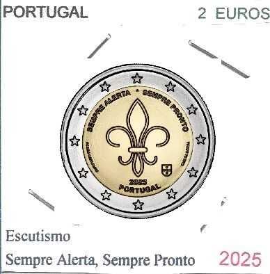 Scouting, Be Prepared, Always Ready -- €2.00 -- 2025 -- Commemorative Coin