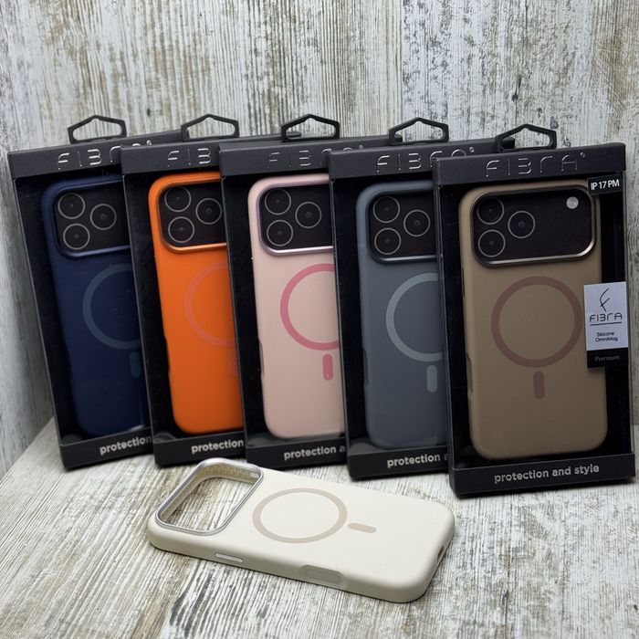 Чехол софттач Fibra Silicone OmniMag на iPhone 17 Pro Max/ 17 Pro Чохол