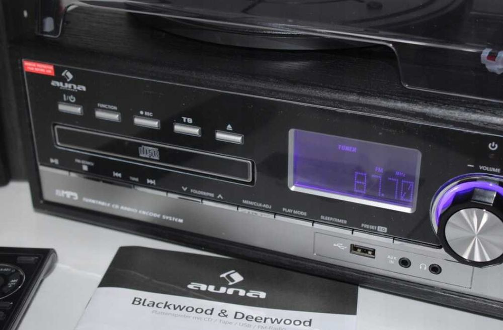 Проигрыватель виниловых пластинок Auna  Deerwood USB/MP3/CD/Tape/FM