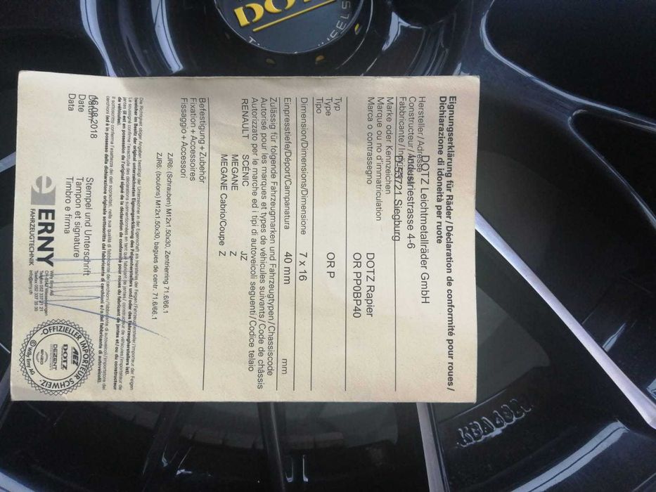 Rodas Dotz com pneus Continental