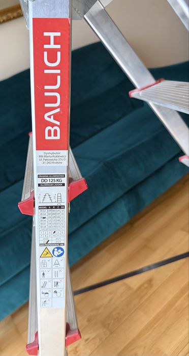 Drabina Aluminiowa Dwustronna BAULICH DD 2x5 | 125 kg | Jak NOWA