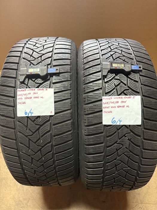 2x 225/45R17 94V DUNLOP WINTER SPORT 5 opony zimowe M+S 3PMSF RANT XL