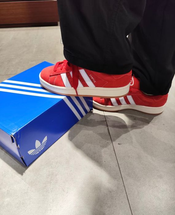 Adidas Campus Red White | Червоні кросівки Adidas Campus | 36–42