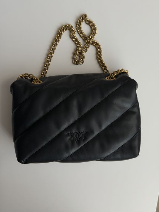 Сумка пуф Pinko, чорна сумка Pinko