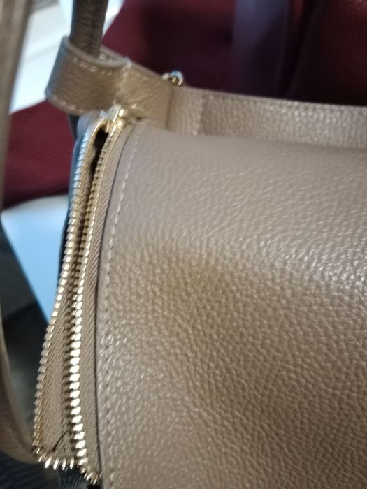 Torebki skóra naturalna licowa bordowa i fango