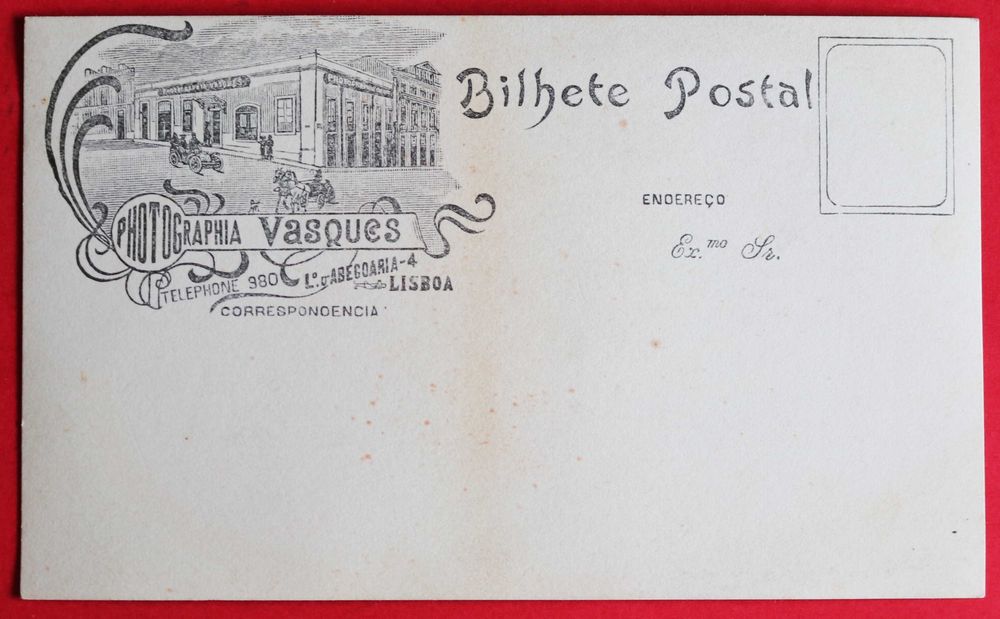 Photographia Vasques postal fotográfico com publicidade ao fotógrafo