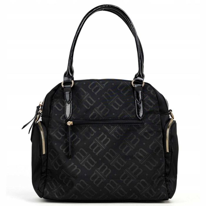Torebka Damska MONNARI BAG5710 Logowana Materiałowa Torba Na Ramię