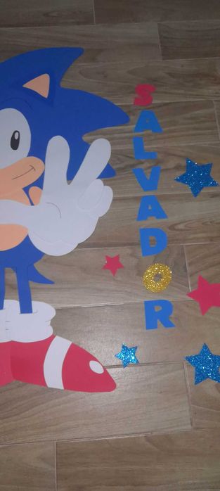 Sonic 1 metro painel eva adesivo festa