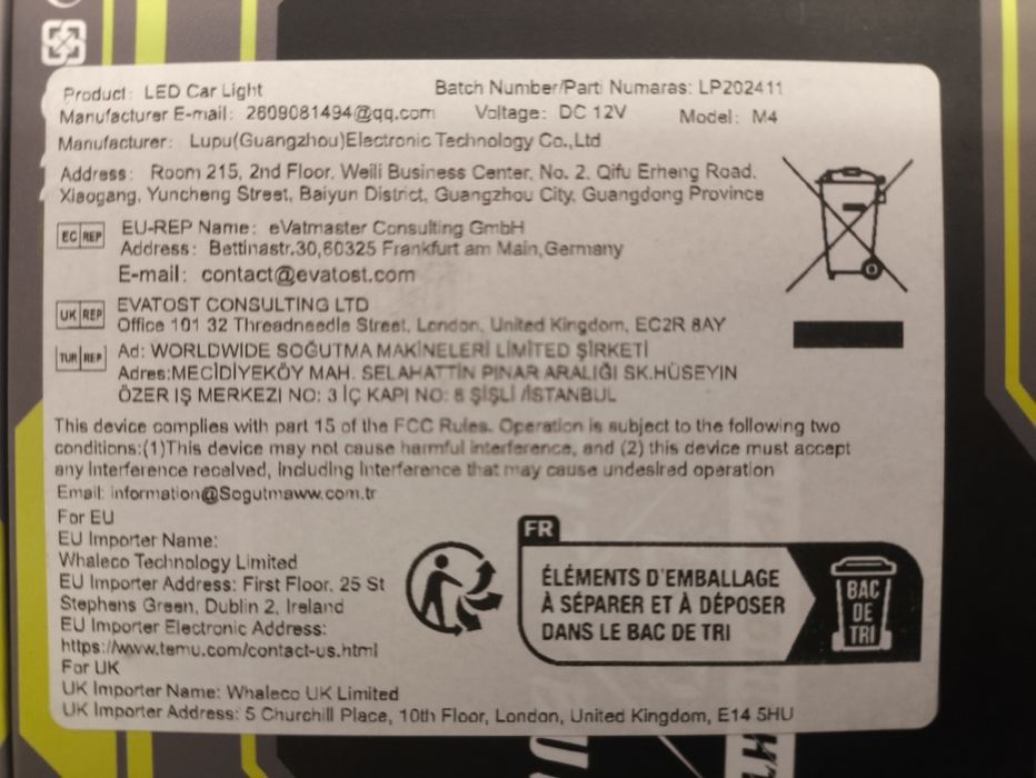 Автомобільні Led лампи Bi-led mini лінзи H4