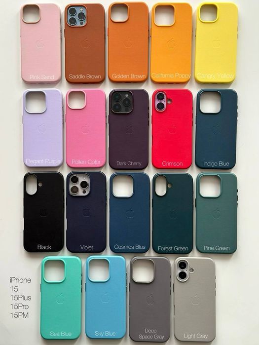 Шкіряний чохол для айфон 16 / 17 про макс чехол для iPhone Pro Max кожа Leather Case MagSafe