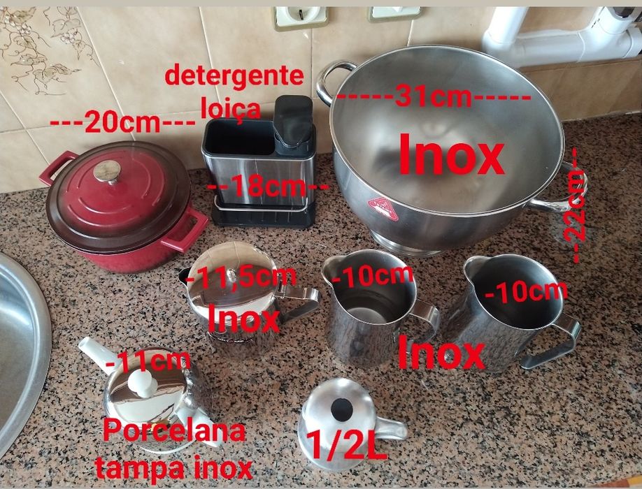 Terrina inox tigela cafeteira chaleira  jarros tacho restaurante casa.