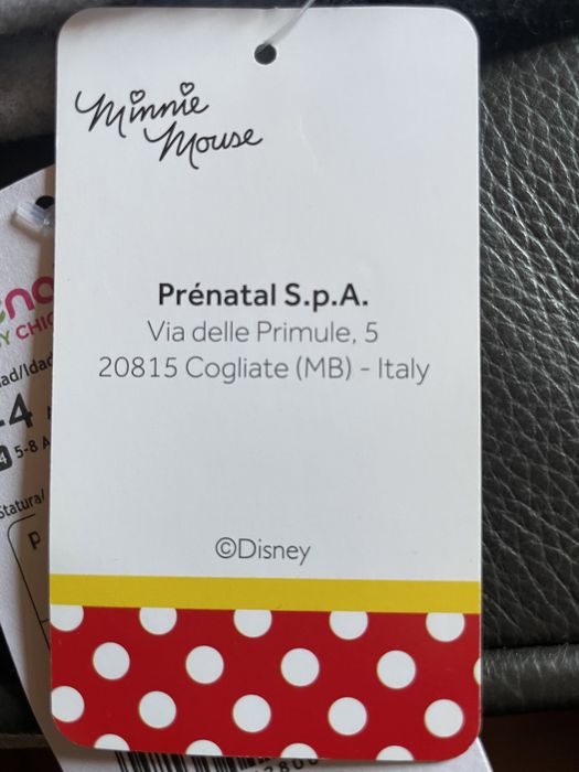 Gorro Minnie Mouse da pré-natal novo