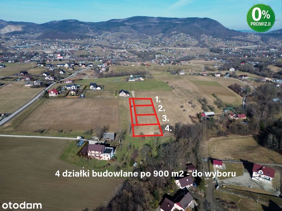 Działki bud. 9 ar z WZ, Męcina, blisko nowej linii PKP Sącz-Limanowa