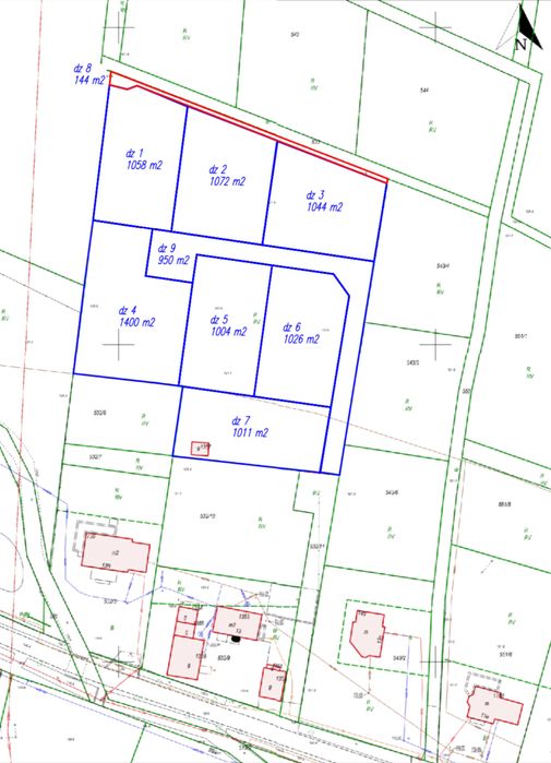 Grzymalin – działka budowlana 10 arów – 8km od centrum Legnicy