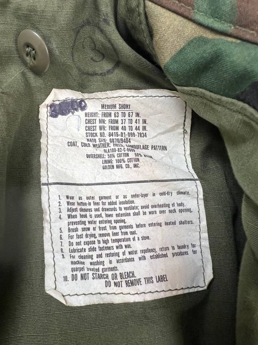Вінтажна військва куртка сша M65