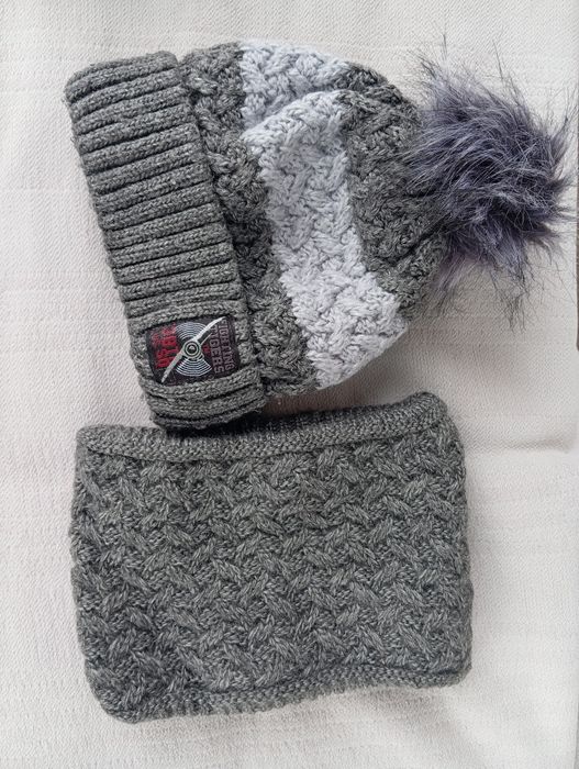 Теплий зимовий набір шапка і снуд для хлопчика