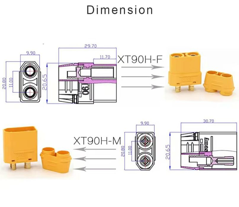 Роз'єми XT90, XT60, MT60