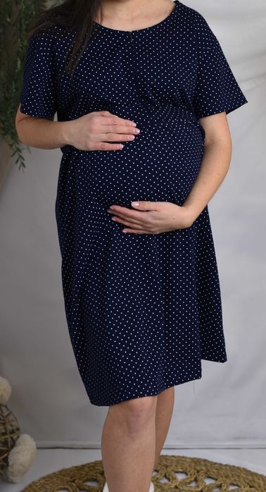 Koszula nocna ciążowa, nowa koszula do karmienia dla młodej mamy, L/XL