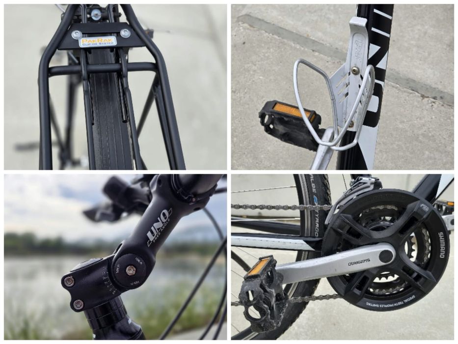 Unibike Flash 23". Rower Crossowy, serwisowany, bagaznik Ibera Ib-Ra4