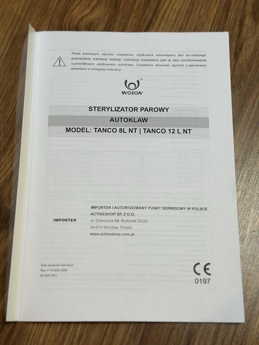 Woson Autoklaw Tanco 8L