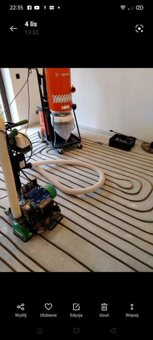 Frezowanie wylewek pod ogrzewanie podłogowe