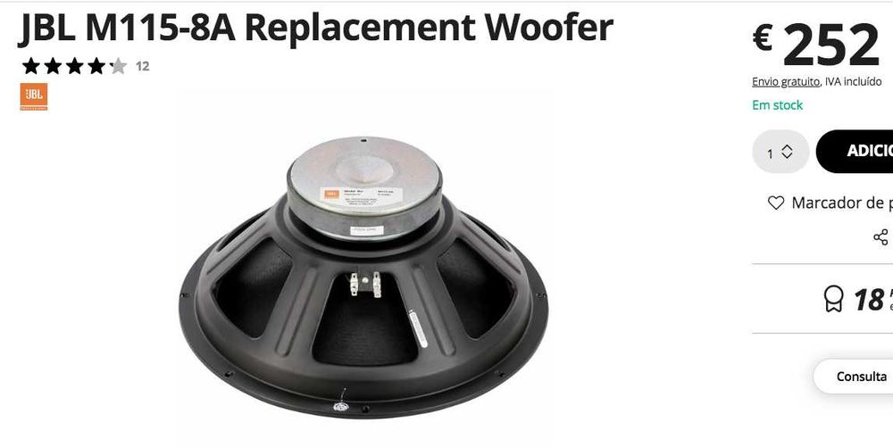 ALTIFALANTE JBL 500W  - 15" Alta Qualidade Made in USA