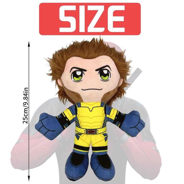 Avengers,Pluszowa maskotka,Wolverine Marvel Deadpool 3 Kuricha 25 cm
