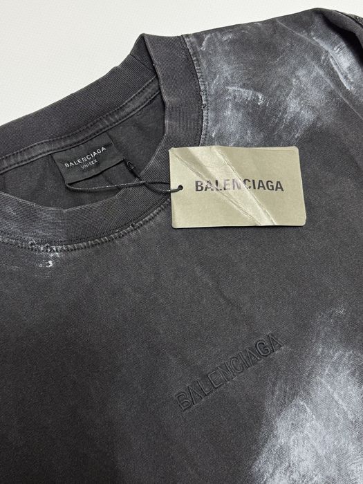 Лонгслів Balenciaga Basic Logo Grey M L Dirty fit ERD Vetements