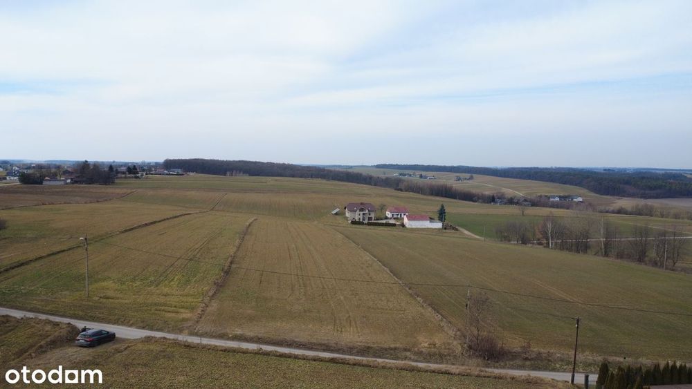 Duża, pięknie położona działka| Budowlano-rolna| 55 arów