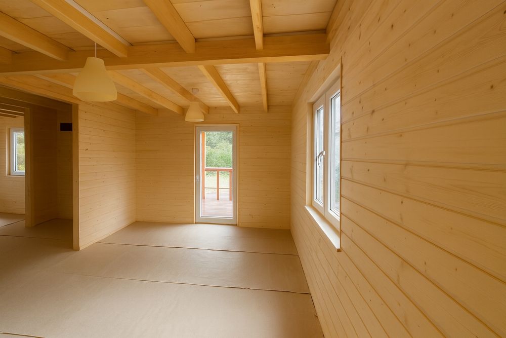 Domek szkieletowy 5x7m z tarasem 7x2mdrewniany 65m2