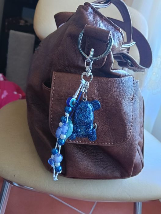 Bag charm artesanal urso