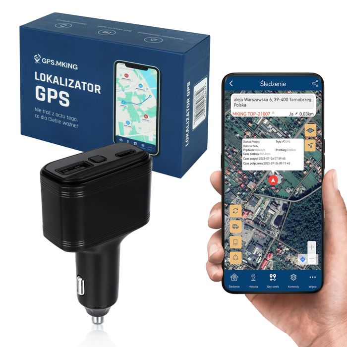 Lokalizator GPS 2G 4G ukryty w ładowarce podsłuch sledzenie MK036
