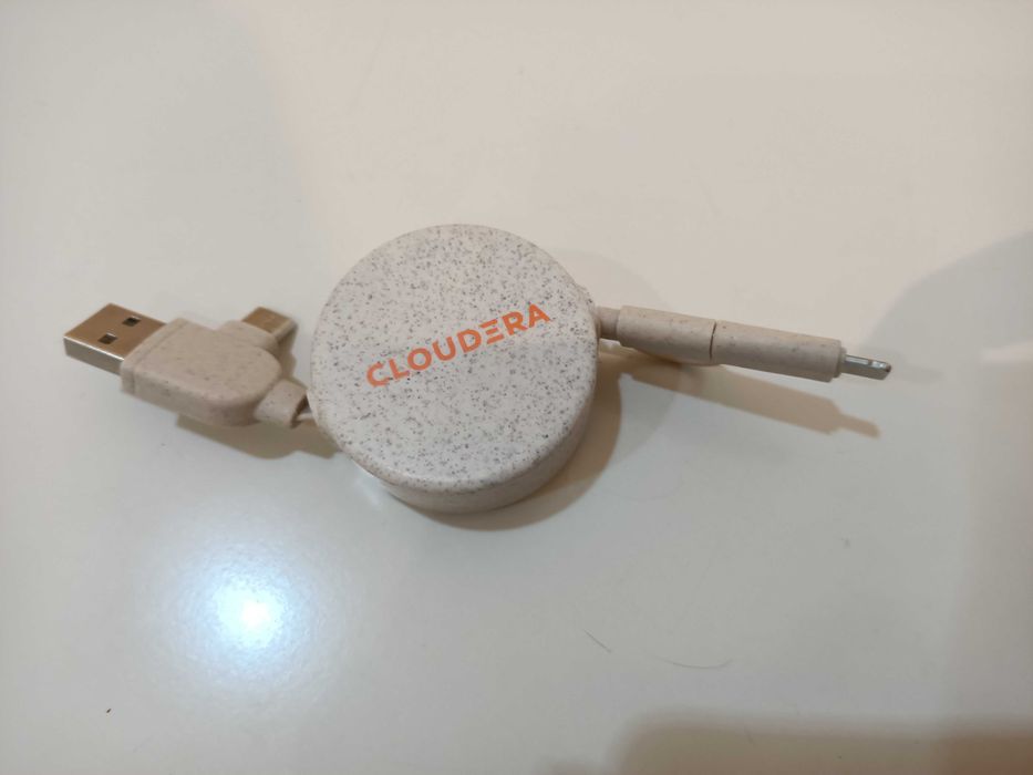 Kabel, przewód zwijany SLOPI 09175-17, USB-A i USB-C do USB-C i Lightning Apple - 1m