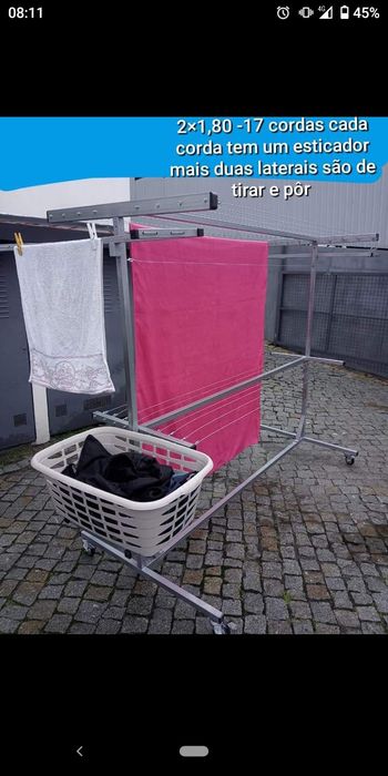 Estendais novos galvanizados com rodas, apartir de 80€