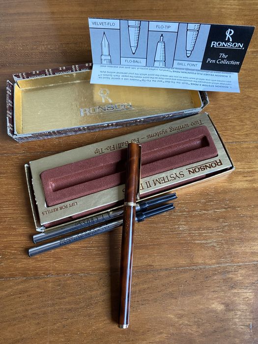 Caneta antiga Ronson, antiga, vintage