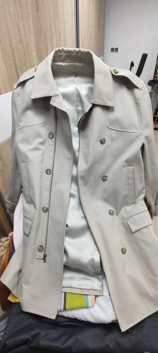 Płaszcz męski krótki beżowy