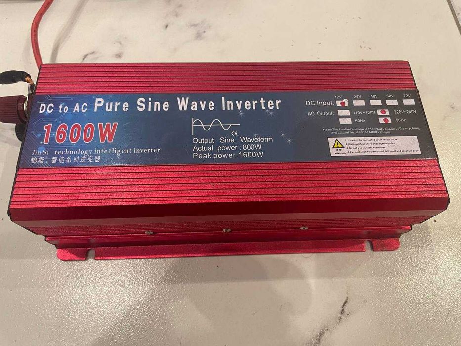 Інвертор 1600w чистий синус 12V - 220V