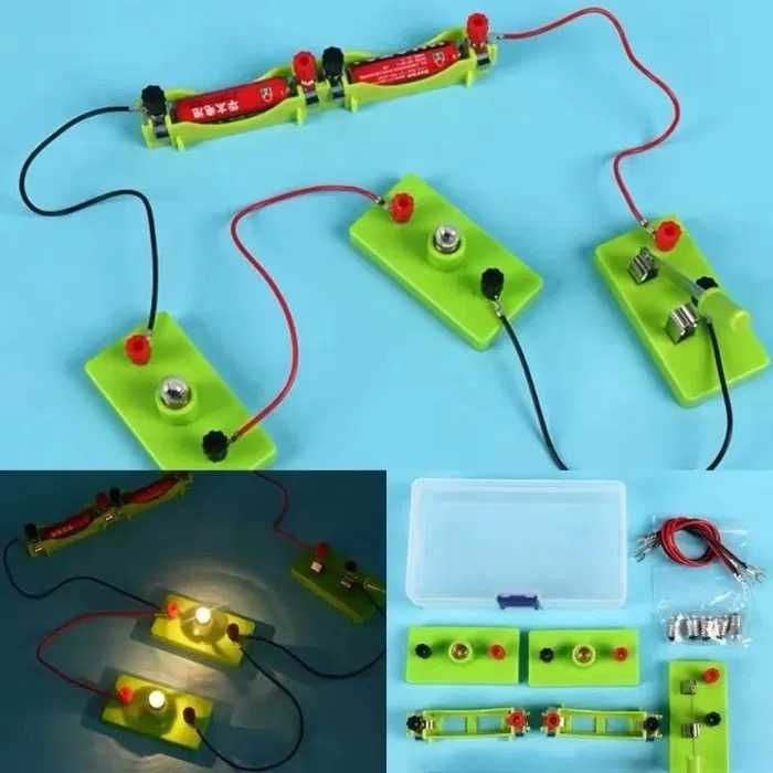 NOWY 2x Zestaw obwodów elektrycznych DIY dla dzieci nauka fizyki
